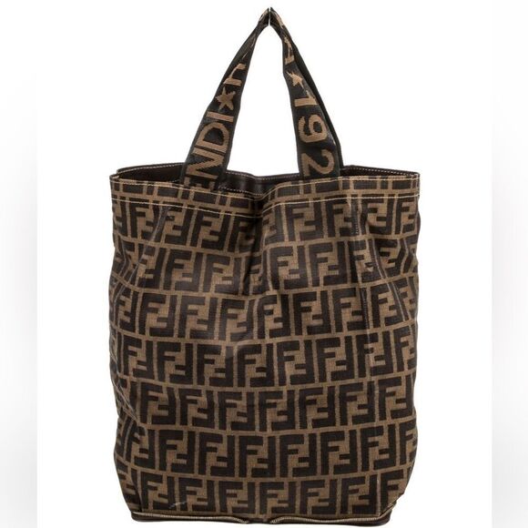 FENDI Vintage Zucca Monogram Foldable Tote Bag - Picture 4 of 5